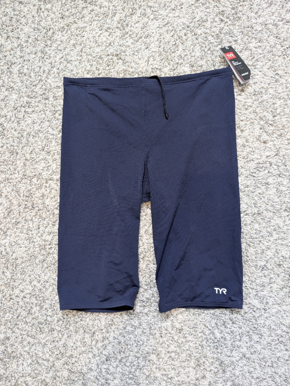 NWT Men's TYR Durafast Jammer Solid Navy 36 - Picture 2 of 6